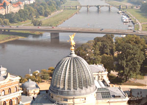 Blick von der Frauenkirche in Dresden